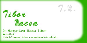 tibor macsa business card